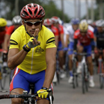 Arnold Alcolea leads the race of the Cuba Cycling Tour